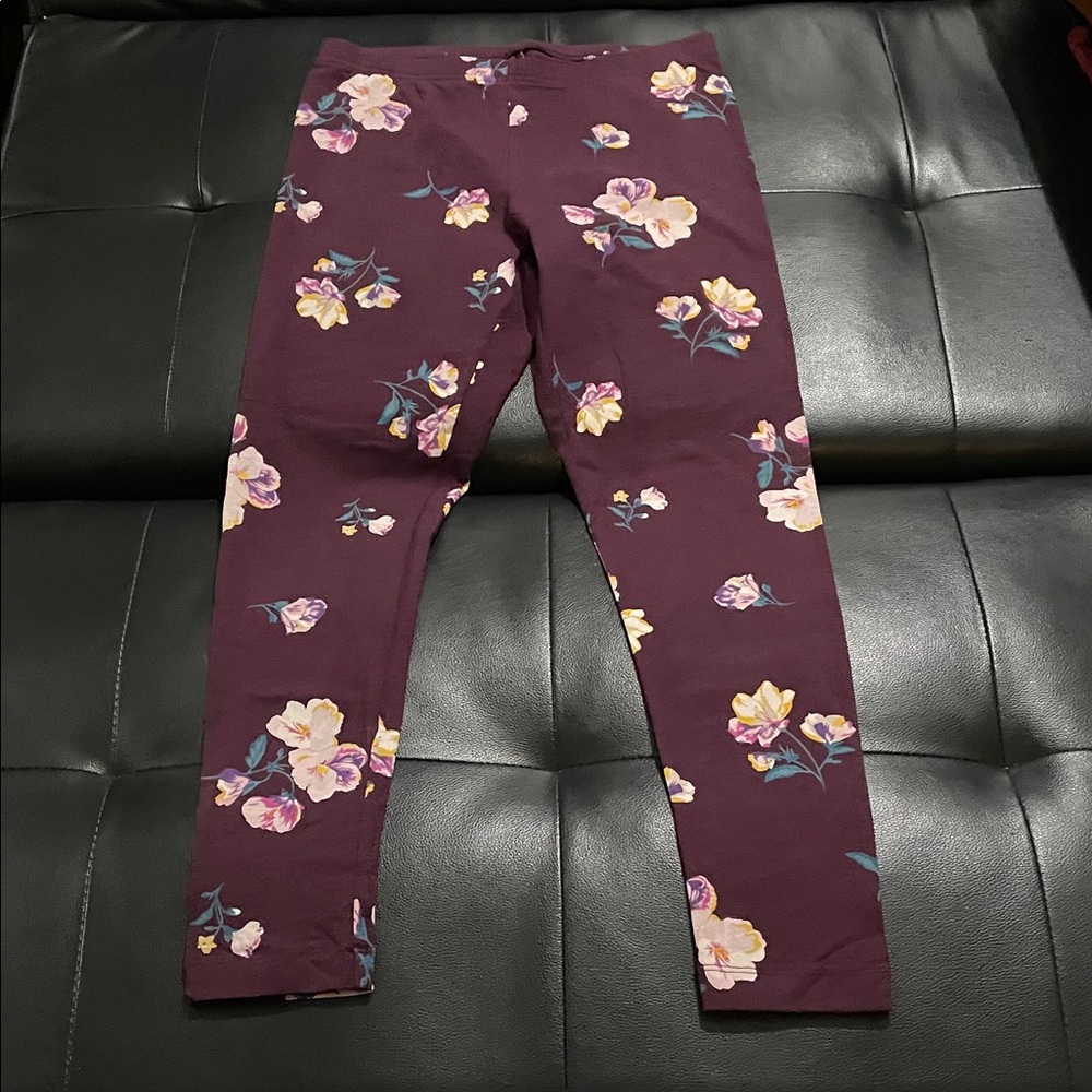 Old Navy Purple Floral Leggings